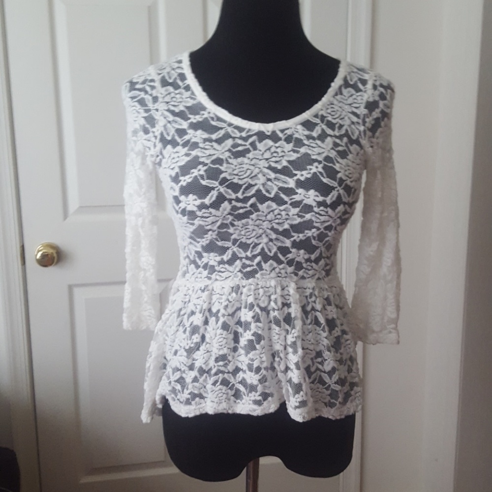 Lace Peplum top